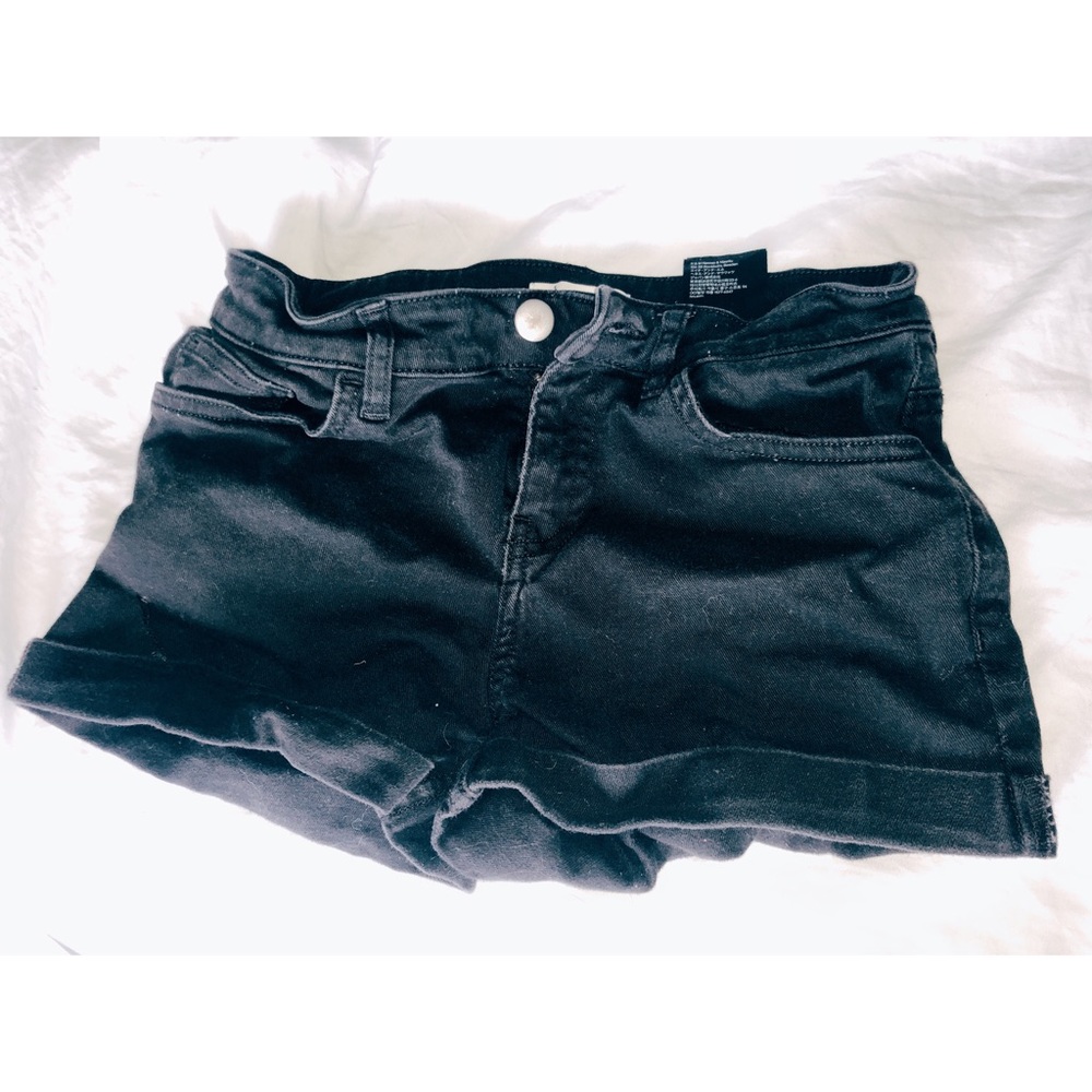Black Denim Shorts - Smaller Size